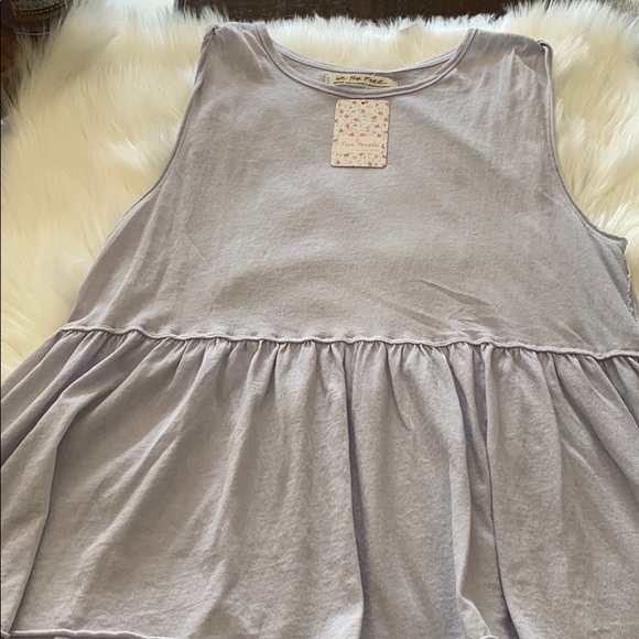 FREE PEOPLE Womens Purple Cap Sleeve - Picture 2 of 4
